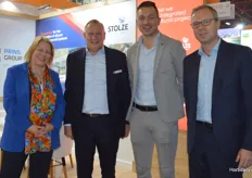 Deputy Ambassador Nathalie Lintvelt and Maarten Wegen, Agricultural Counsellor for Turkey, Israel and Palestinian Territories, visited the companies at the Dutch pavilion. Here they met Marco and Danny with Prins and Stolze.